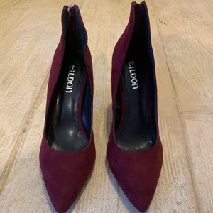 Maroon Suede Pumps